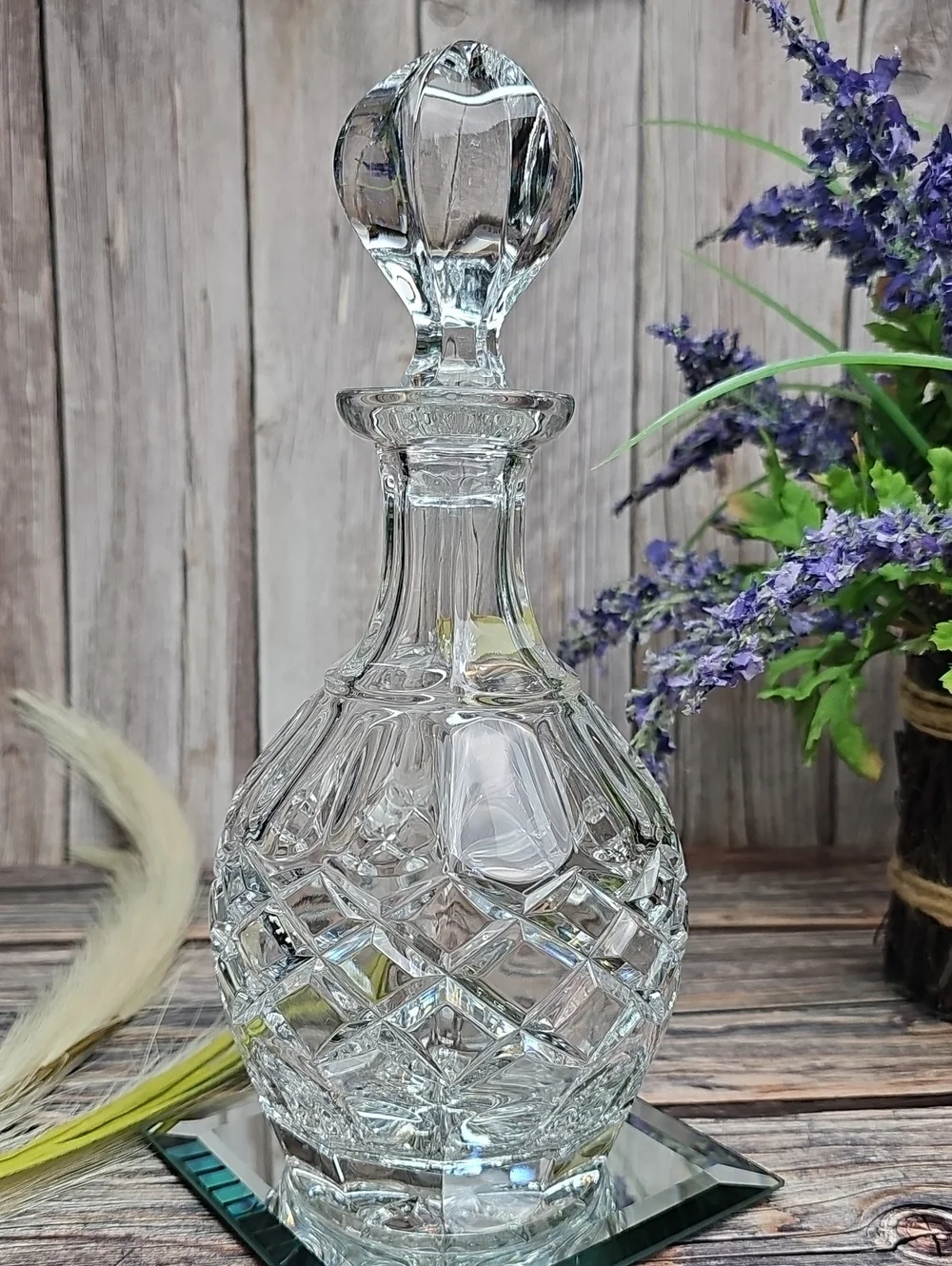 VINTAGE AUTHENTIC GORHAM GLEN MIST FULL LEAD CRYSTAL DECANTER